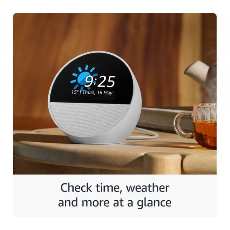 Amazon Echo Spot (2024) - Glacier White