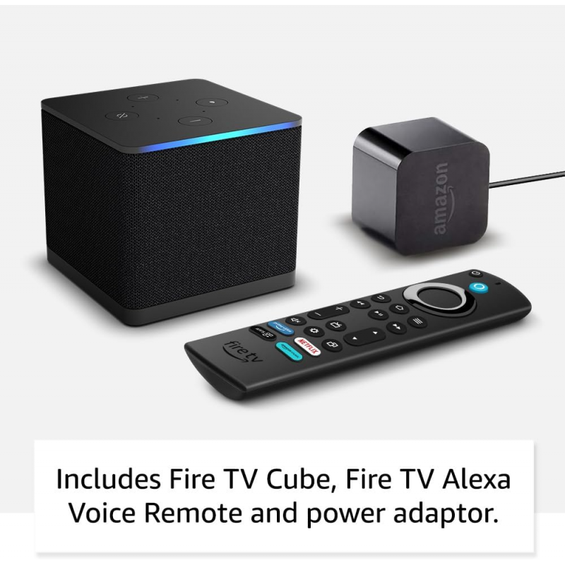 Amazon Fire TV Cube with Alexa & 4K Ultra HD (Wi-Fi 6E, 3rd Gen)