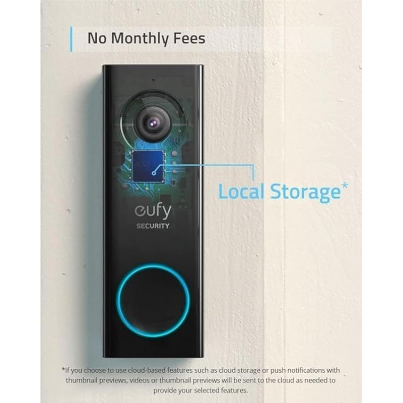 Eufy Video Doorbell 2K Wireless  Video Doorbell (Battery-Powered)  Kit