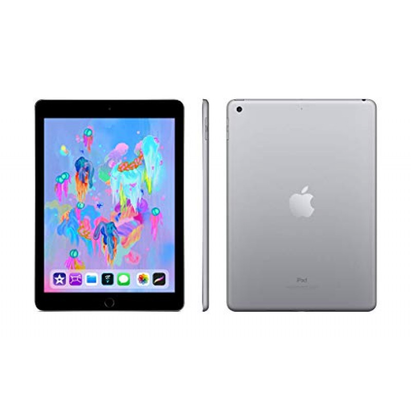 Renewed - Apple iPad 6th Generation (2018, 9.7-inch, Wi-Fi, 128 GB) - Space Grey