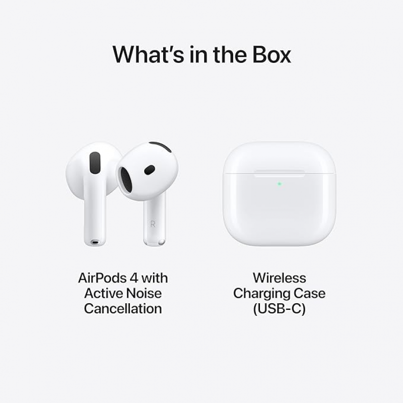 Apple AirPods 4th Generation with USB-C Charging Case (With Active Noise Cancellation)