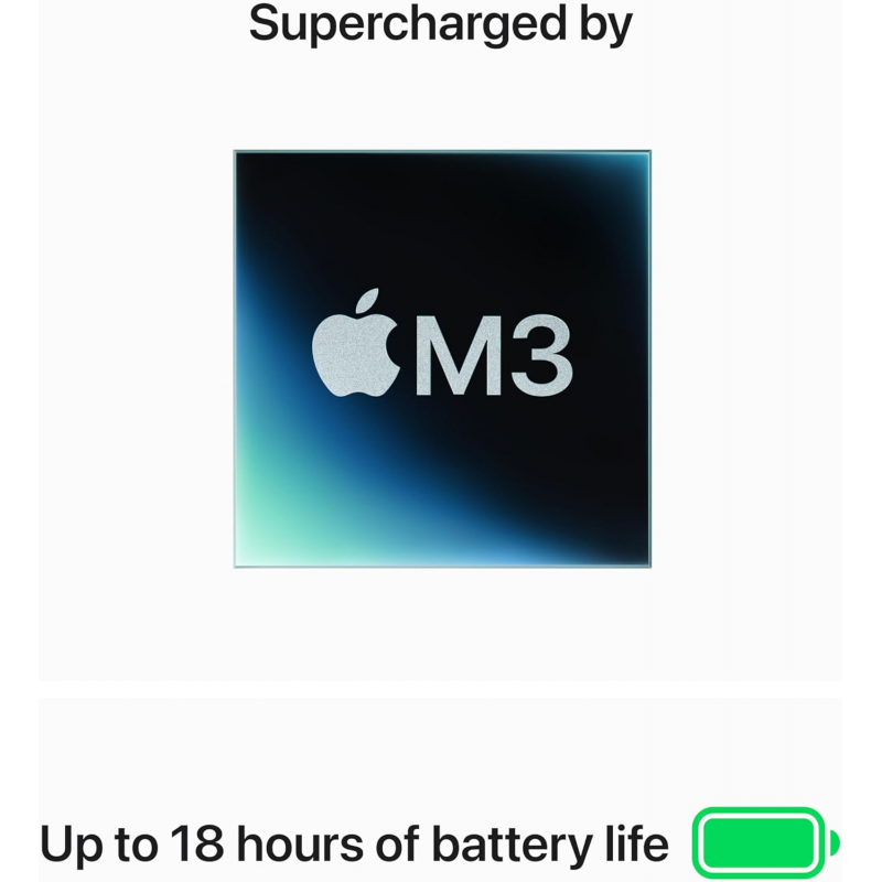 Apple MacBook Air 2024 (13.6-inch, M3, 8GB + 256GB SSD) - Midnight