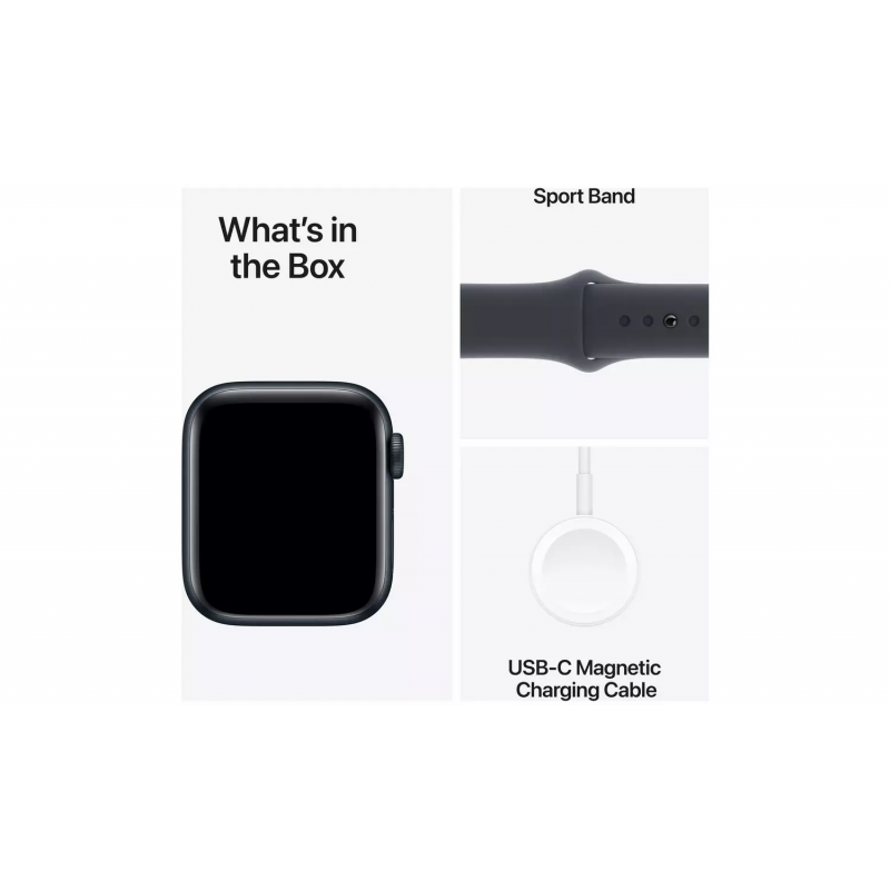 Apple Watch SE 2024 2nd Generation (GPS, 40mm) - Midnight Aluminium Case with M/L Midnight Sport Band