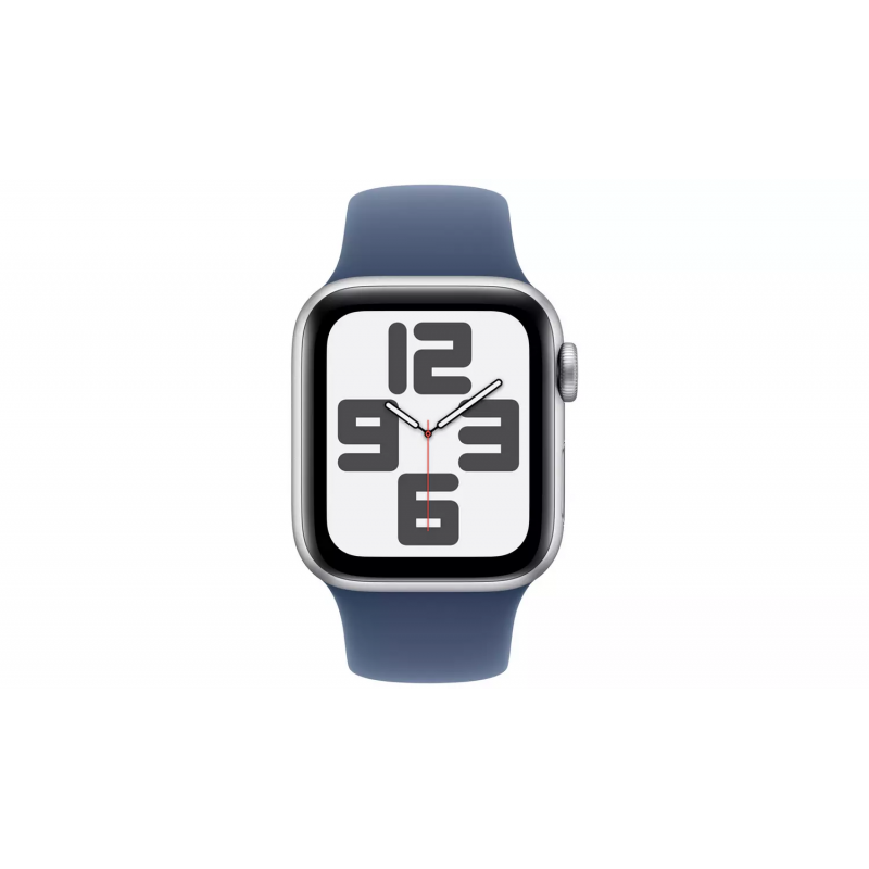 Apple Watch SE 2024 2nd Generation (GPS, 40mm) - Silver Aluminium Case with M/L Denim Sport Band