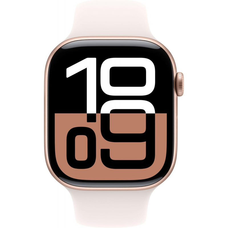 Apple Watch Series 10 (GPS, 46mm) - Rose Gold Aluminium Case with S/M Light Blush Band