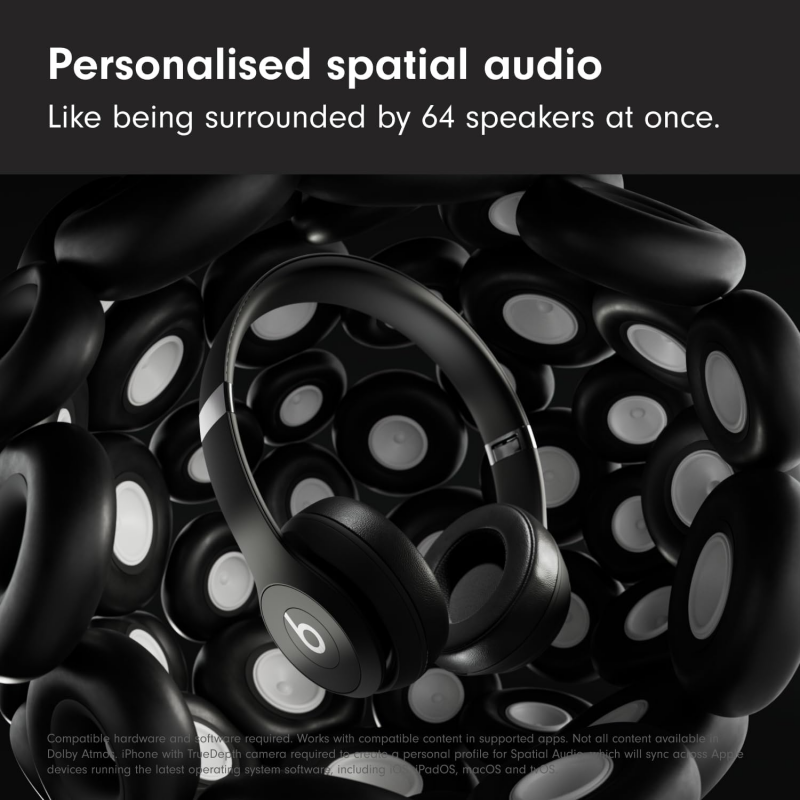 Beats Solo 4 Wireless Bluetooth On-Ear Headphones - Matt Black