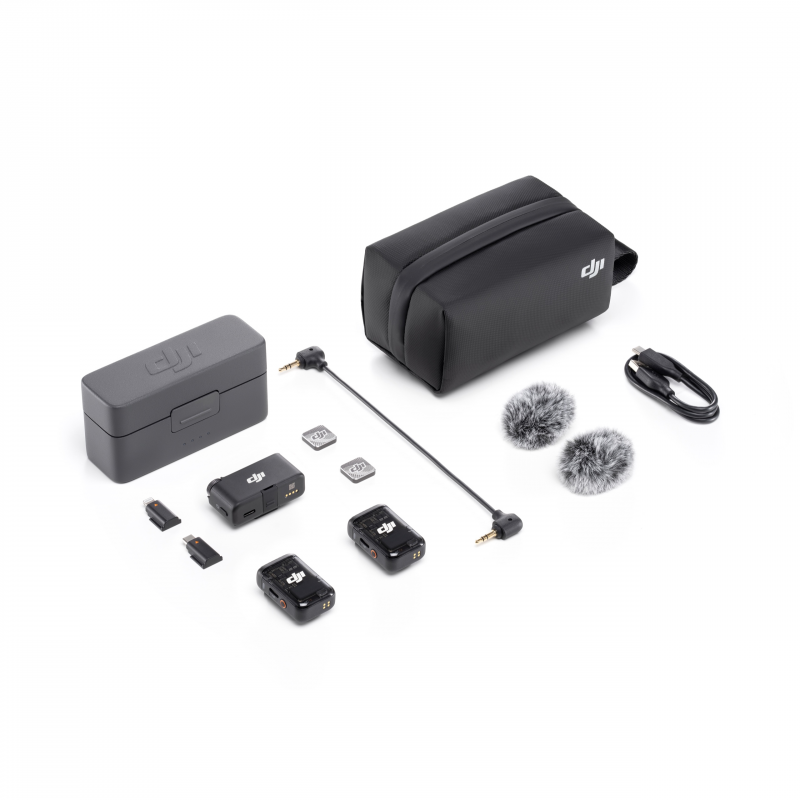 DJI MIC 2 (2TX+1RX+Charging Case) (CE)  Wireless Lavalier Microphone