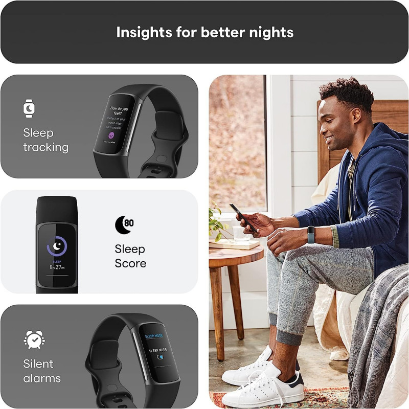 Fitbit Charge 5 Activity Tracker - Graphite/Black