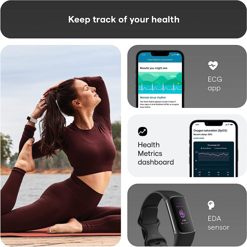Fitbit Charge 5 Activity Tracker - Graphite/Black