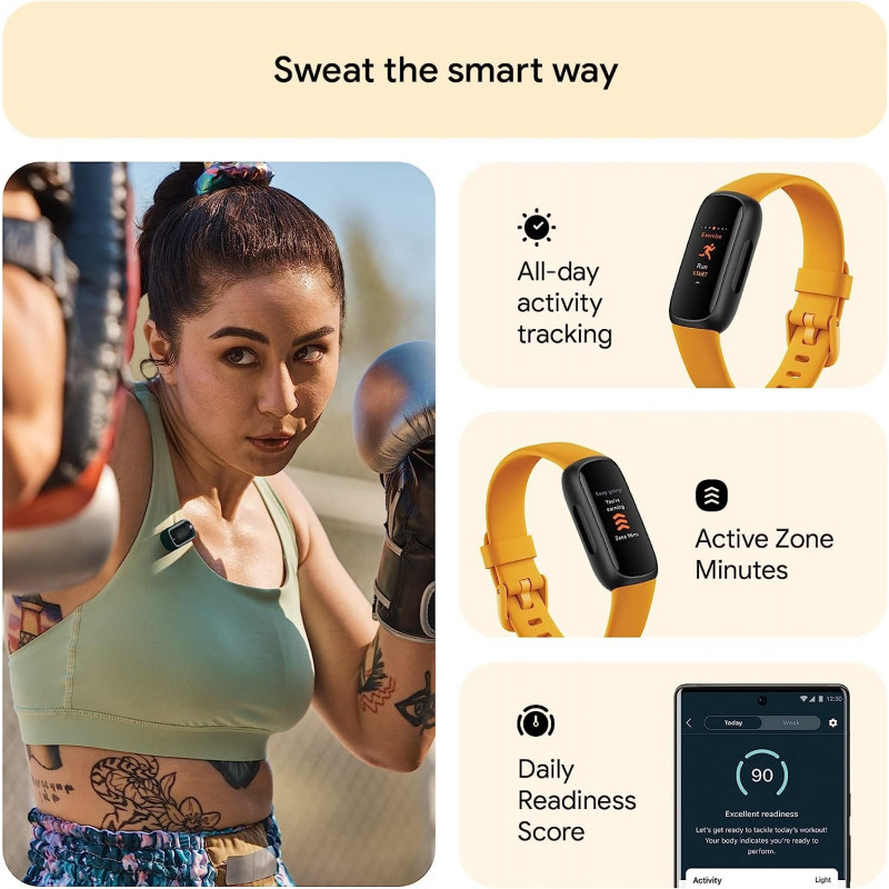Fitbit Inspire 3 Activity Tracker - Black/Morning Glow