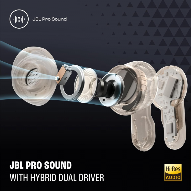 JBL Tour Pro 3 Wireless Bluetooth Earbuds - Black