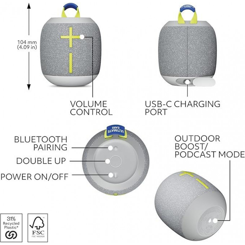 Logitech Ultimate Ears WONDERBOOM 4 - Joyous Bright