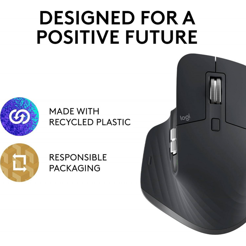 Logitech MX Master 3S Wireless Performance Mouse - Graphite