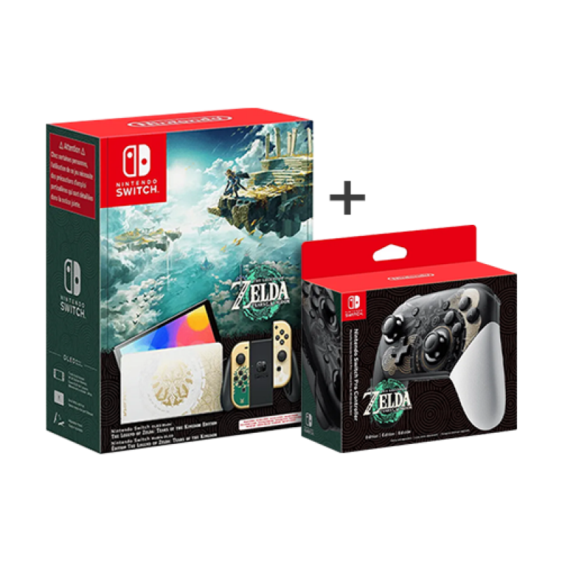 Nintendo Switch OLED + Nintendo Switch Pro Controller (The Legend of Zelda: Tears of the Kingdom Edition)