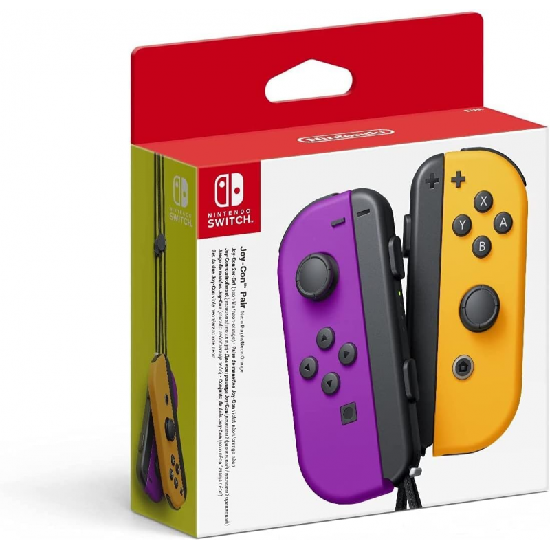 Nintendo Switch Joy-Con (Left & Right, Wireless)  - Neon Purple/Neon Orange