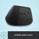 Logitech Lift Vertical Ergonomic Mouse, Wireless - Black