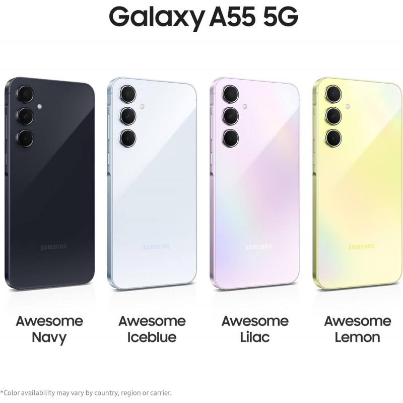 Samsung Galaxy A55 5G Smartphone (Dual-SIMs, 8+256GB) - Awesome Iceblue
