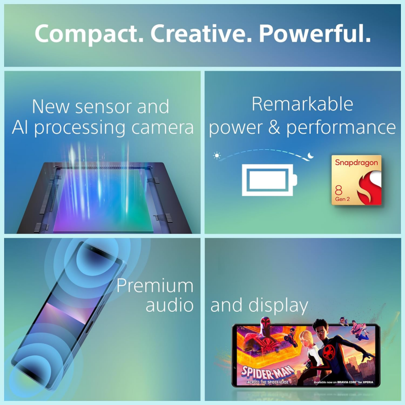 Sony Xperia 5 V 5G Smartphone (Dual-Sim, 8+256GB) - Platinum
