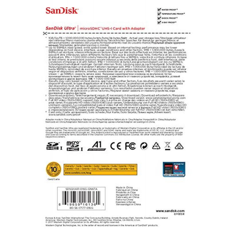 SanDisk Ultra 256GB microSDXC Memory Card