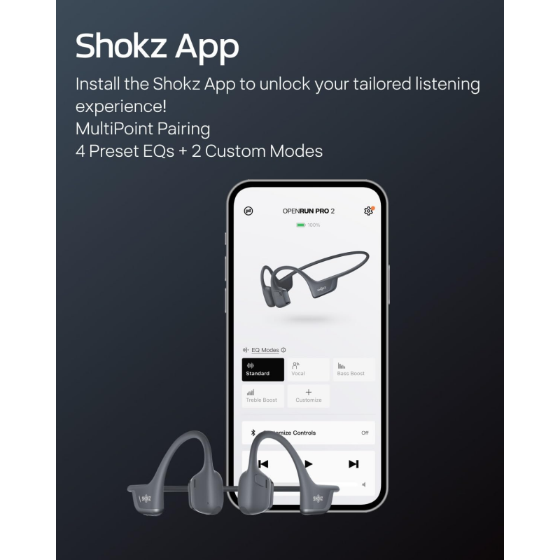 SHOKZ OpenRun Pro 2 Open-Ear Wireless Earphones - Black