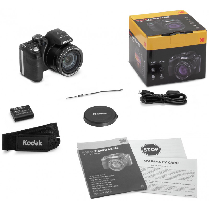 KODAK PIXPRO AZ425 20MP 42x Zoom Bridge Camera - Black