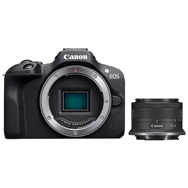 Canon EOS R100 Mirrorless Camera With RF 18-45mm IS STM Lens