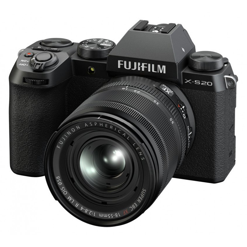 Fujifilm X-S20+XF Mirrorless Camera with 18-55mm - Black