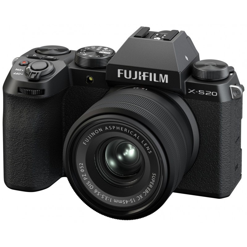 Fujifilm X-S20 Mirrorless Camera with 15-45mm Lens - Black