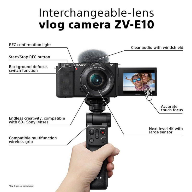 Sony Alpha ZV-E10 Vlogging Camera Body Only