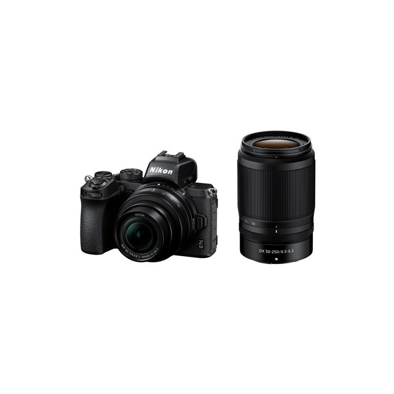 Nikon Z 50 Mirrorless Body With Z 16-50 VR & 50-250 lens