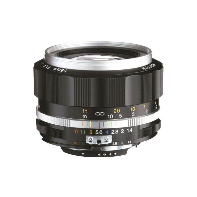 Voigtlander 58mm f/1.4 SL II-S Nokton Silver Lens for Nikon F