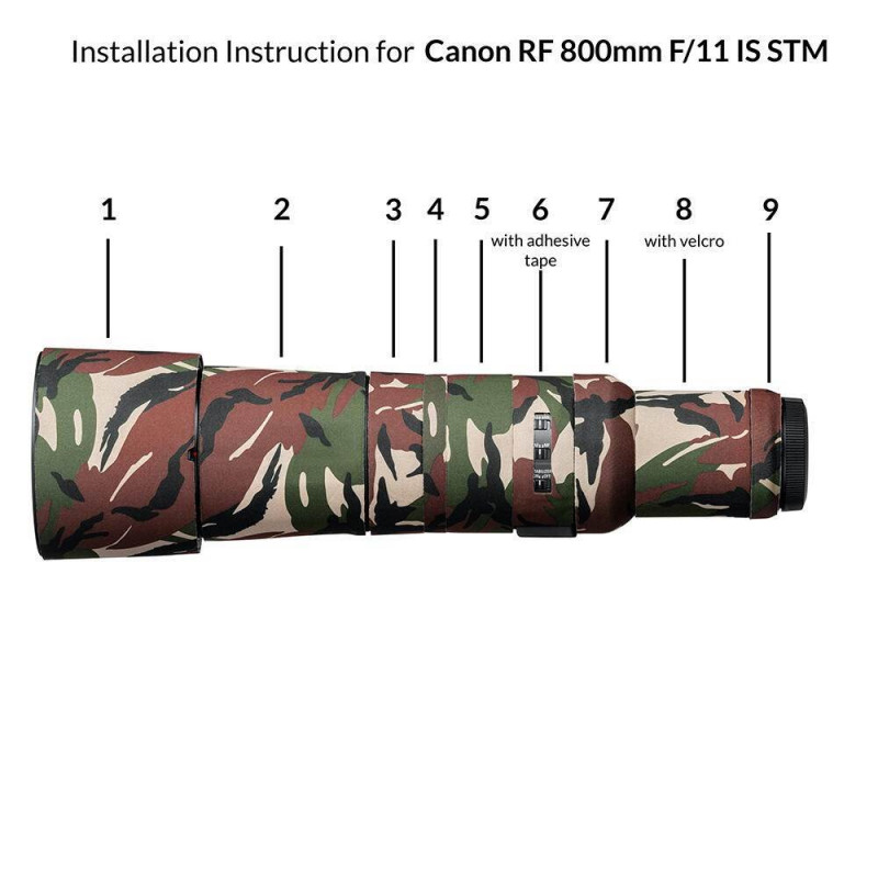 Easy Cover Lens Oak for Canon RF 800mm f11 IS STM Green Camouflage