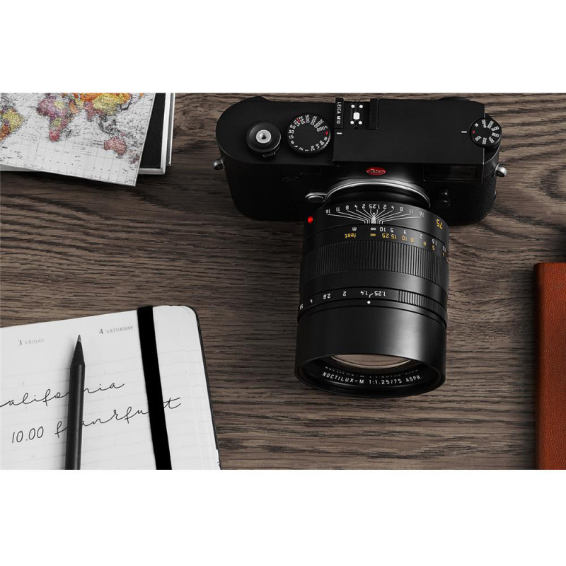 Leica Noctilux M 75mm f/1.25 ASPH Lens Black Anodised