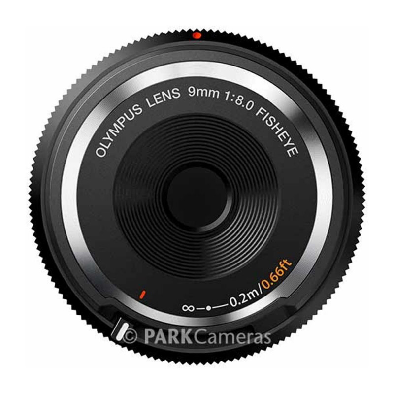 OM System 9mm f8 Fisheye Body Cap Lens Black