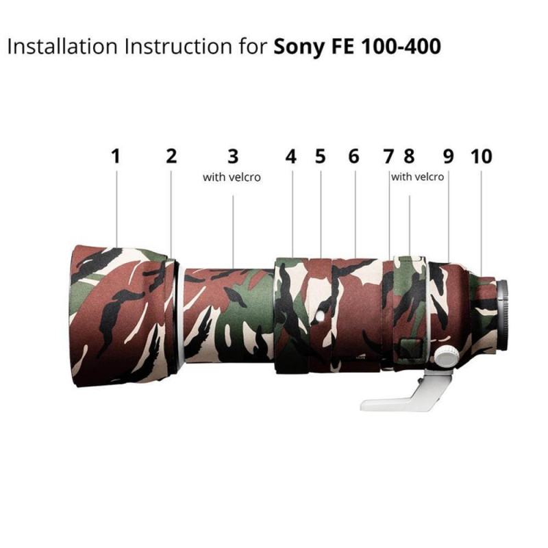 Easy Cover Lens Oak for Sony FE 100-400mm F4.5-5.6 GM OSS Green Camouflage