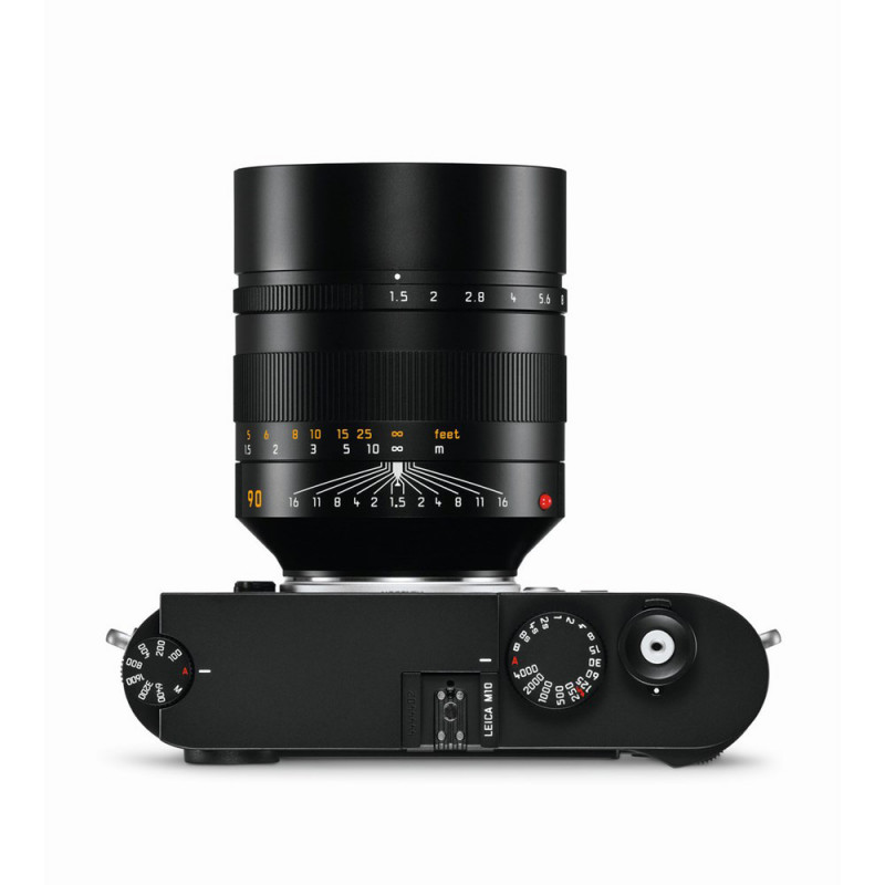 Leica SUMMILUX-M 90mm lens f/1.5 ASPH Black Anodised