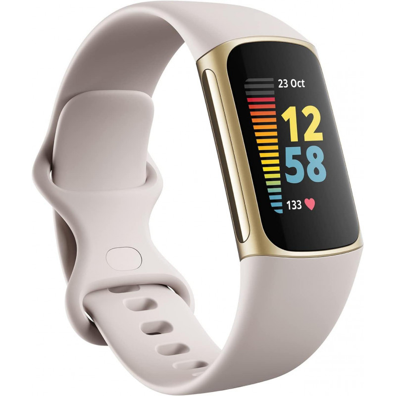 Ourfriday | Fitbit Charge 5 Activity Tracker - Lunar White/Soft Gold