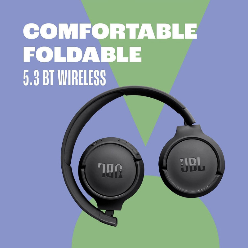 JBL Tune 520BT Wireless On-Ear Headphones - Black