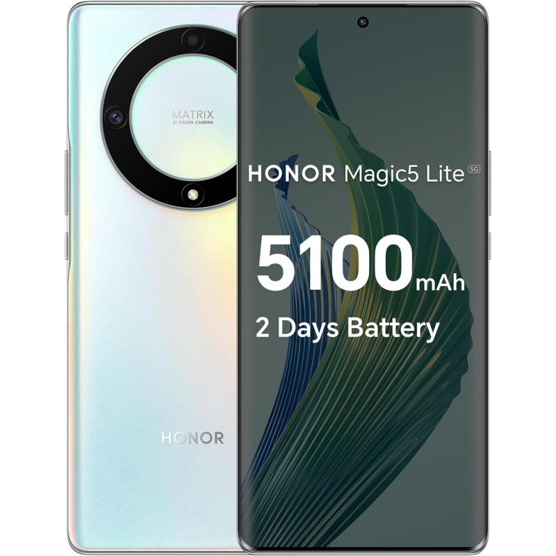 Honor Magic5 Lite 5G Smartphone (8+256GB) - Titanium Silver