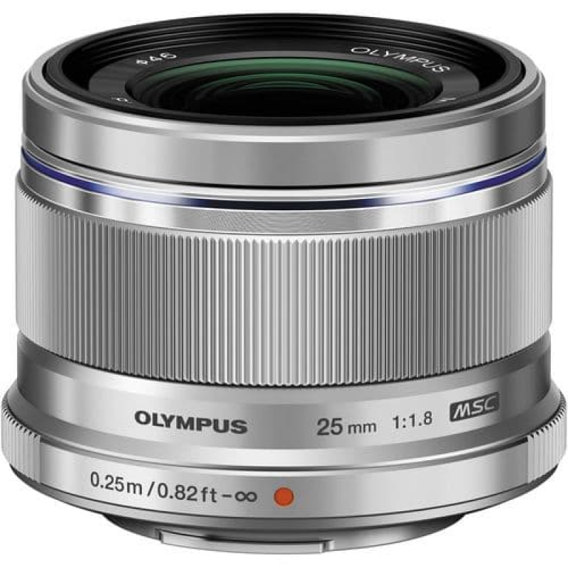 Olympus M.Zuiko Digital 25mm F1.8 Lens (Silver)