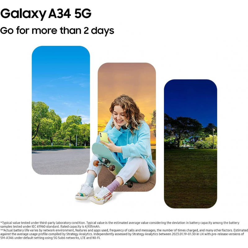 Samsung Galaxy A34 5G Smartphone (Dual-SIMs, 8+128GB) - Graphite