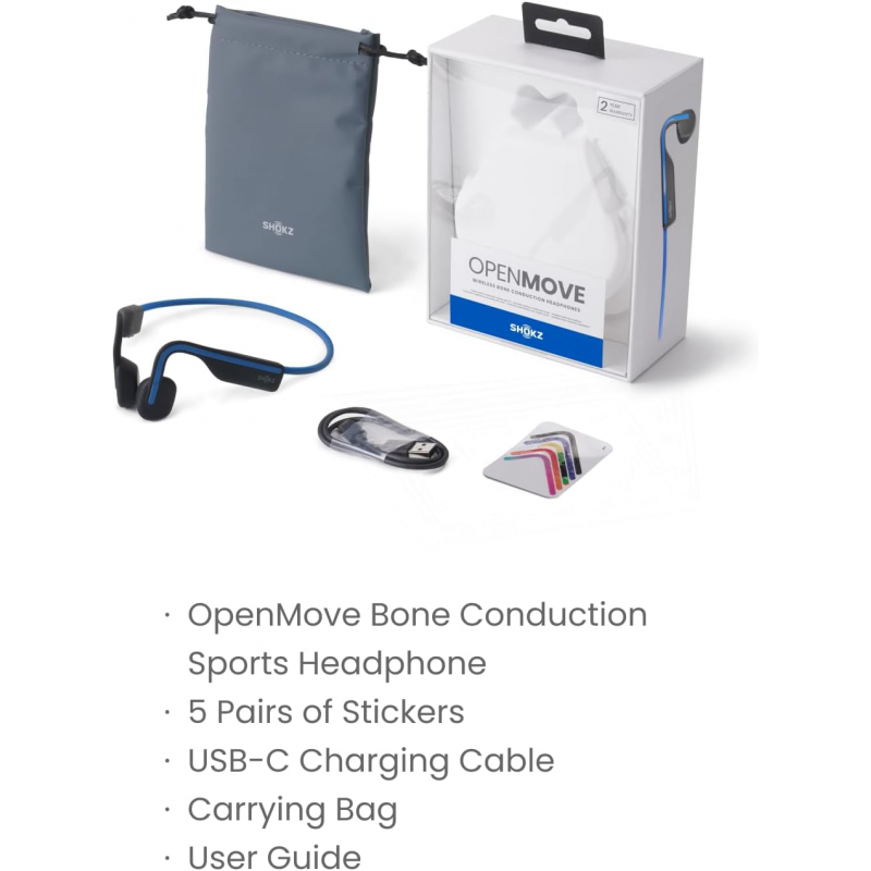 SHOKZ OpenMove Bone Conduction Headphones - Blue